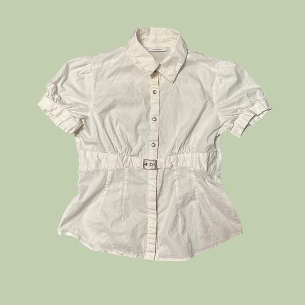 🌥️dressbarn button up blouse with small belt